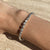 B076 Bracciale con pepite martellate in gradazione