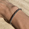 B039 Bracciale intreccio brunito