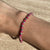 B043 Bracciale con palline martellate intervallato da nodini filo nautico