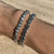 B061 Bracciale con pepite schiacciate martellate