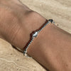 B014 Bracciale con cuori alternato a palline