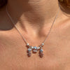 CL070 Family Necklace with Family First Charms and New Grains