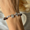 B145 Family bracelet waxed cord with new grains