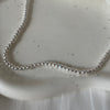 CL0162 Collana in argento con palline sfaccettate