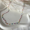 CL0164 Collana smaltina con maglia spessa