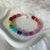 B0251 Bracciale candy con rondelle arcobaleno e argento