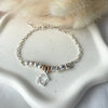 B158 Bracciale con granelli centrali e ciondoli a scelta (non inclusi nel prezzo)
