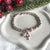 B0218 Bracciale con nodini argento, perla e albero Christmas pink
