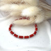 B0165 Bracciale con rondelle corallo e palline argento