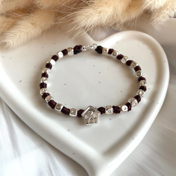 B0197 Bracciale con nodi in filo nautico e casina family passante