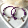 B167 Bracciale amicizia in cordino cerato con granelli nuovi e ciondolo lucchetto (custode di segreti)