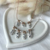 CL070 Family Necklace with Family First Charms and New Grains
