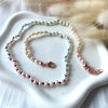 CL094 Collana perle di fiume e argento rosato