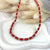CL091 Collana con rondelle corallo e palline argento