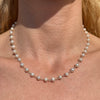 CL117 Collana rosario in argento con perle di fiume